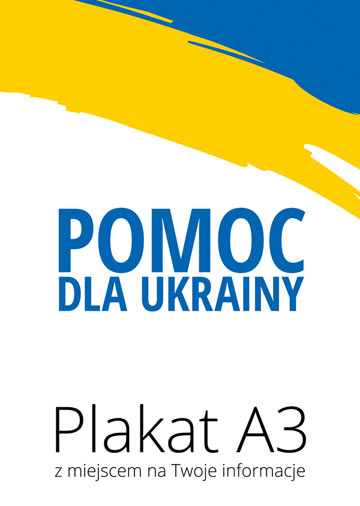Plakat Pomoc dla Ukrainy wzór format A3 - grafika 1