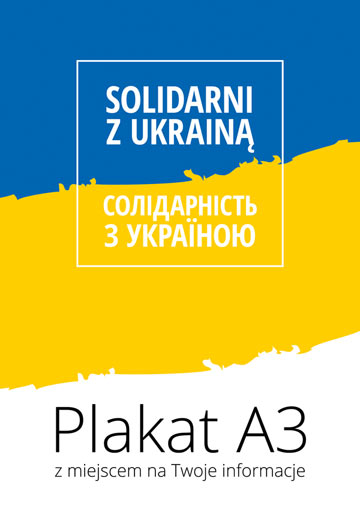 Plakat Solidarni z Ukrainą wzór format A3 - grafika 1