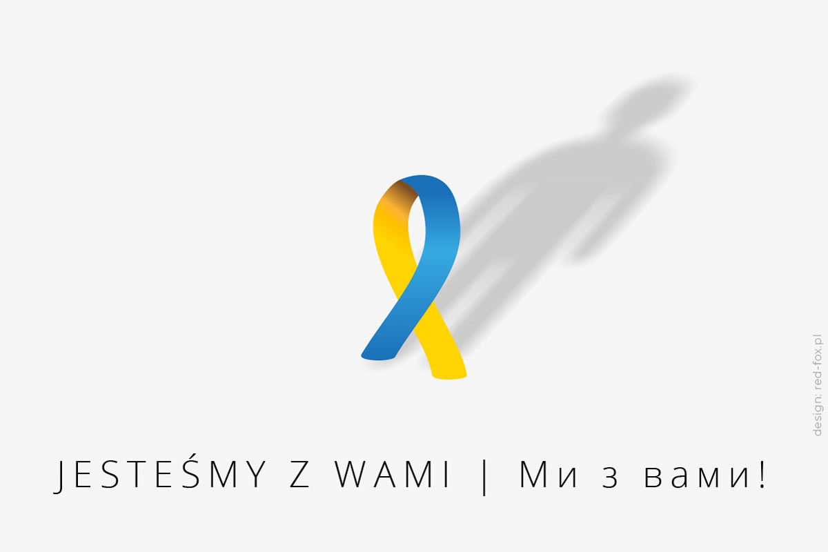 Solidarni z Ukrainą - grafika do posta Facebook | Jesteśmy z Wami