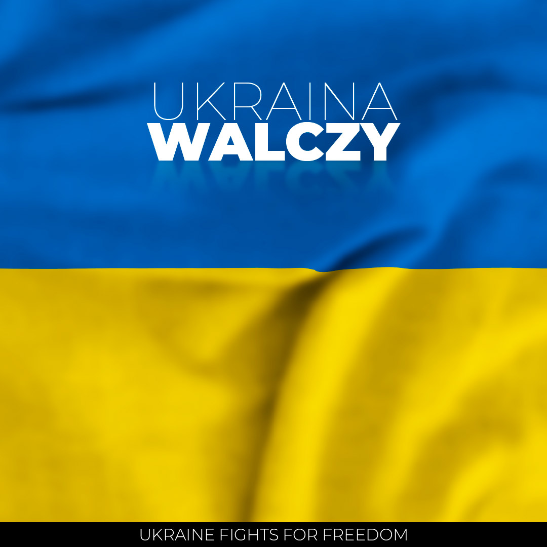 Grafika postu na Facebooka - Ukraina Walczy | Solidarni z Ukrainą 2022