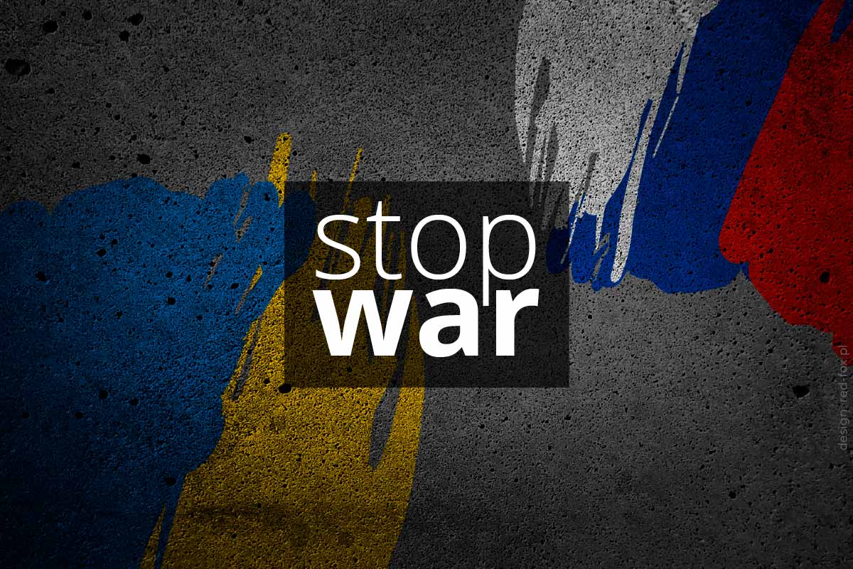 Wojna w Ukrainie. Stop war. Darmowa grafika na Facebooka.
