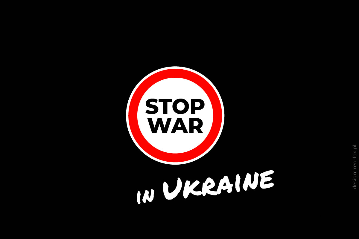 Wojna w Ukrainie - Stop War in Ukraine - grafika.